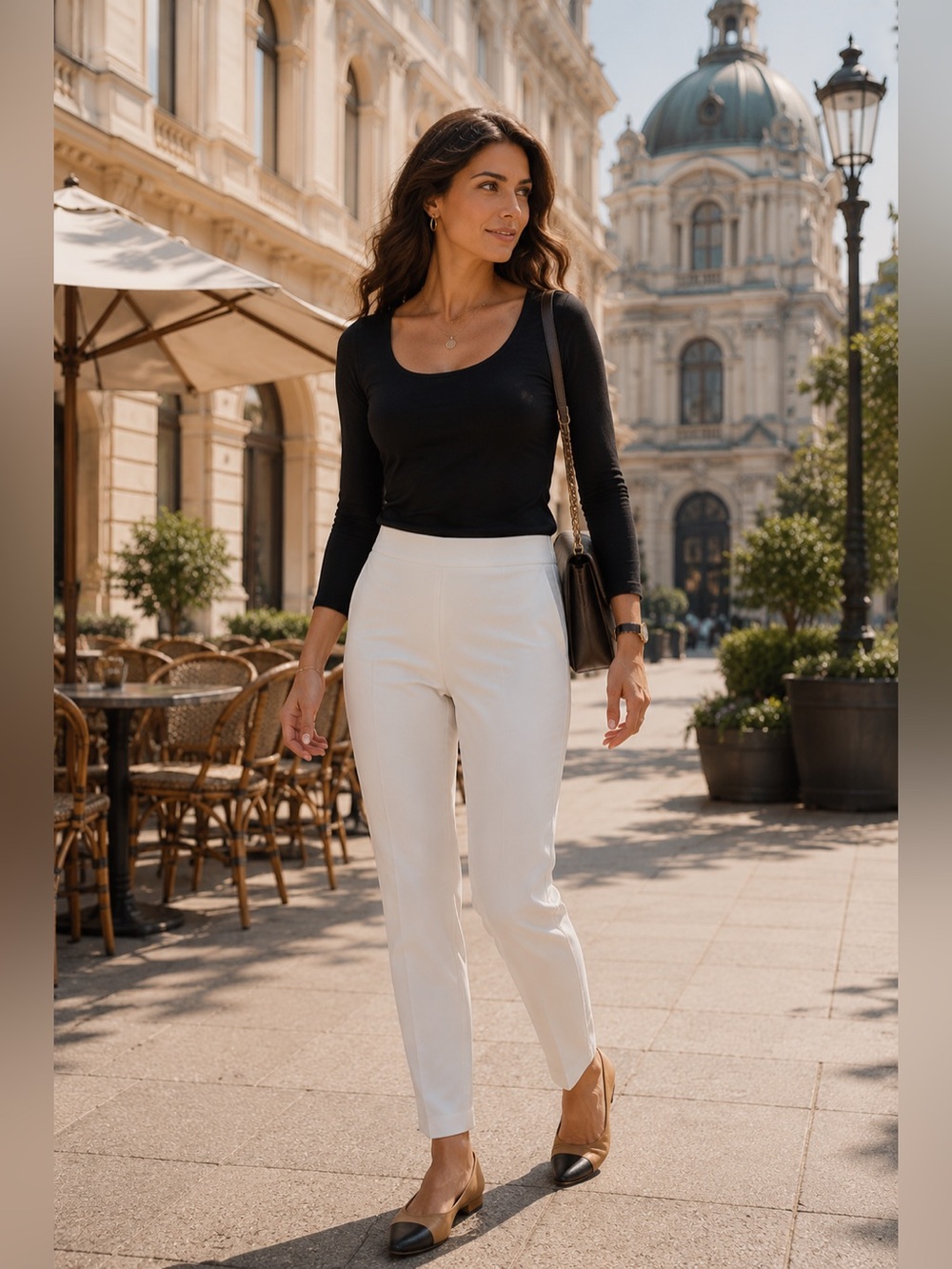 Talbots Cream Straight Leg Pants